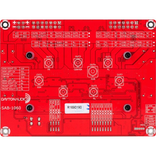 Main product image for Dayton Audio SAB-1060 SIM 7.3-Channel Sim Racer Amplifier Board 10 x 60W325-510